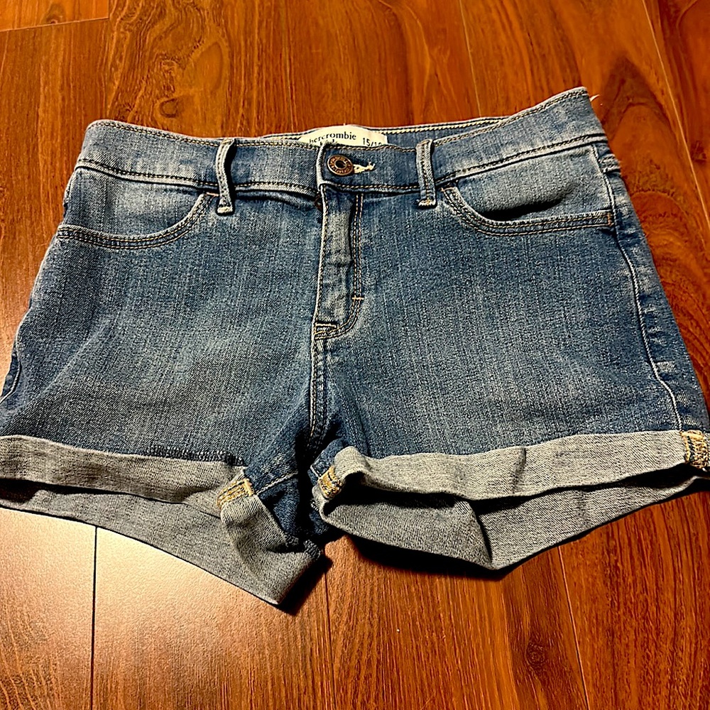 Abercrombie kids denim blue shorts